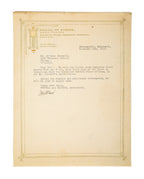 dated 1916 purcell and elmslie typed letter designed by george grant elmslie