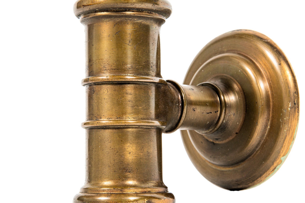 original custom-designed 1930 civil courts building interior lobby cast bronze elevator light or lantern with nicely aged patina