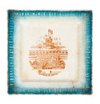 original 19th century bridgewood & son porcelain opaque dish featuring adler & sullivan's transportation building