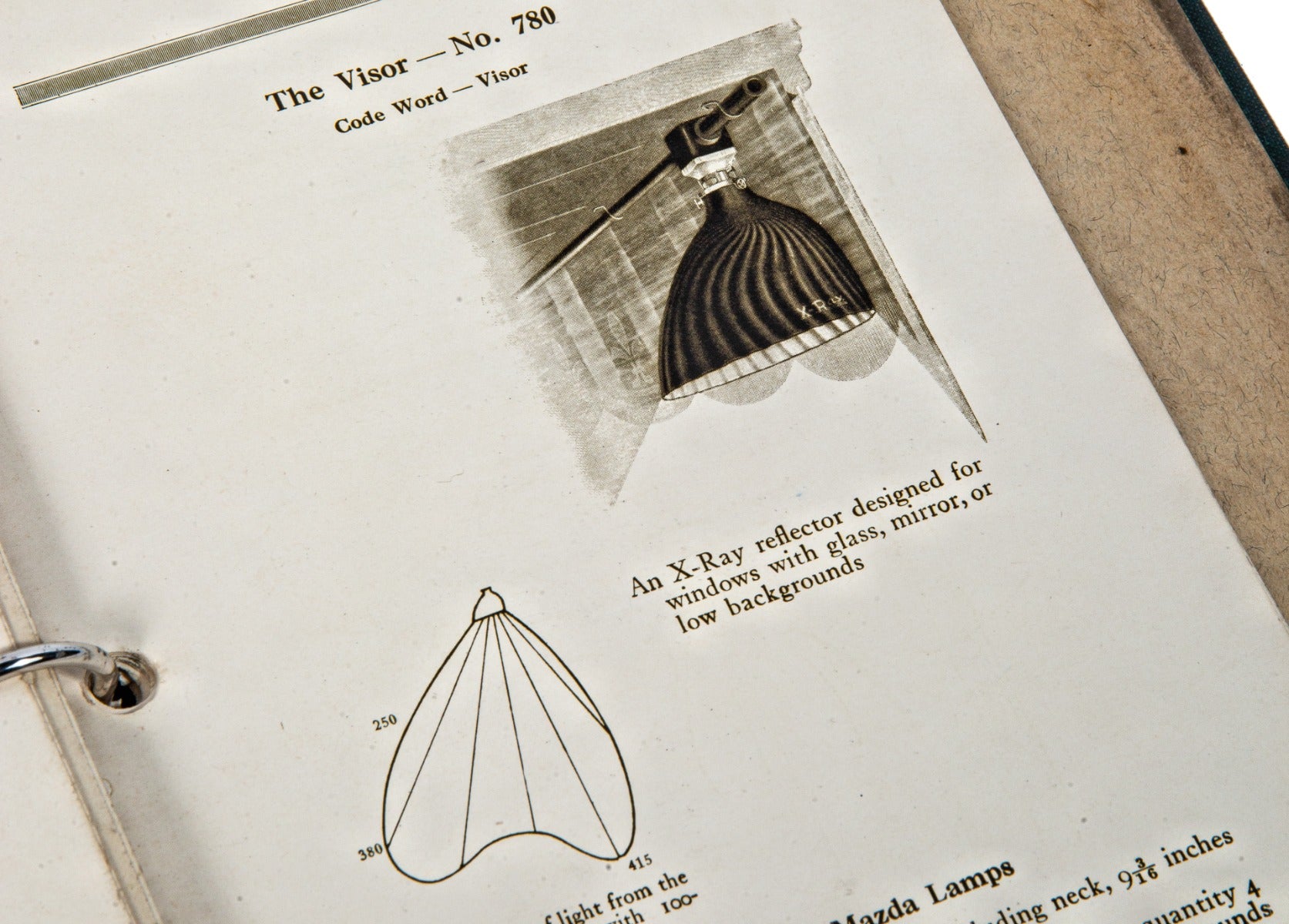 early 20th century original national x-ray reflector company light fixture and shade product catalog