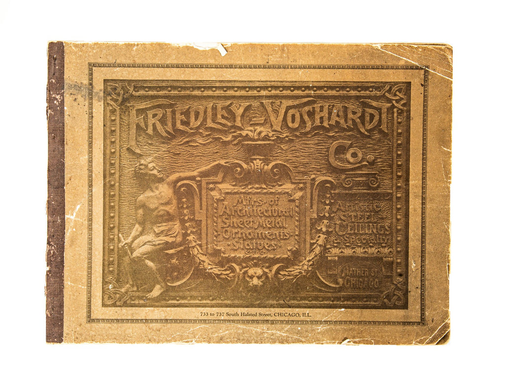 rare early 20th century original and intact profusely illustrated chicago-based friedley-voshardt ornamental metal catalog