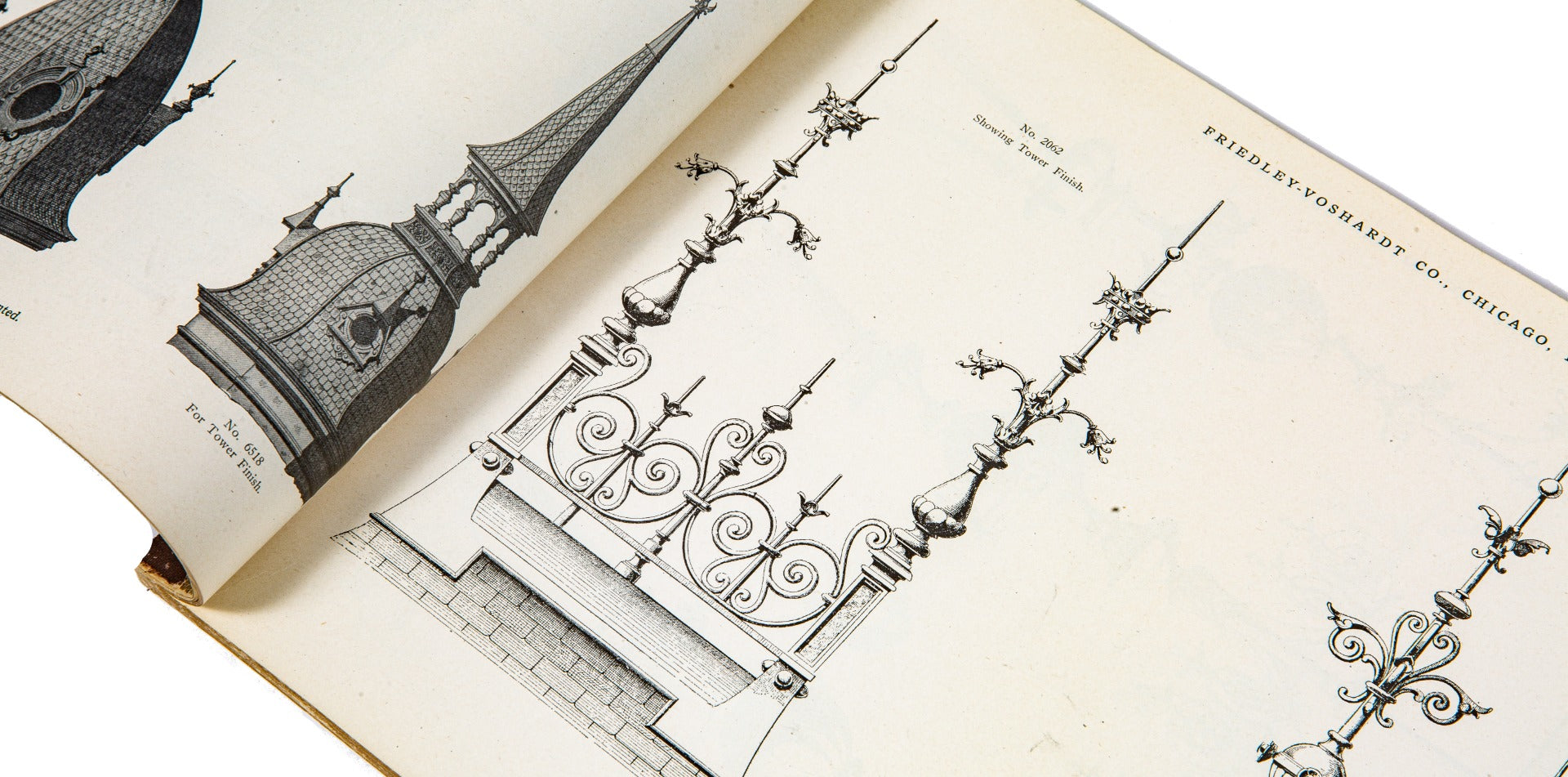 rare early 20th century original and intact profusely illustrated chicago-based friedley-voshardt ornamental metal catalog