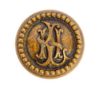 highly sought after 1890s original salvaged chicago lexington hotel monogrammed doorknob with nicely aged patina