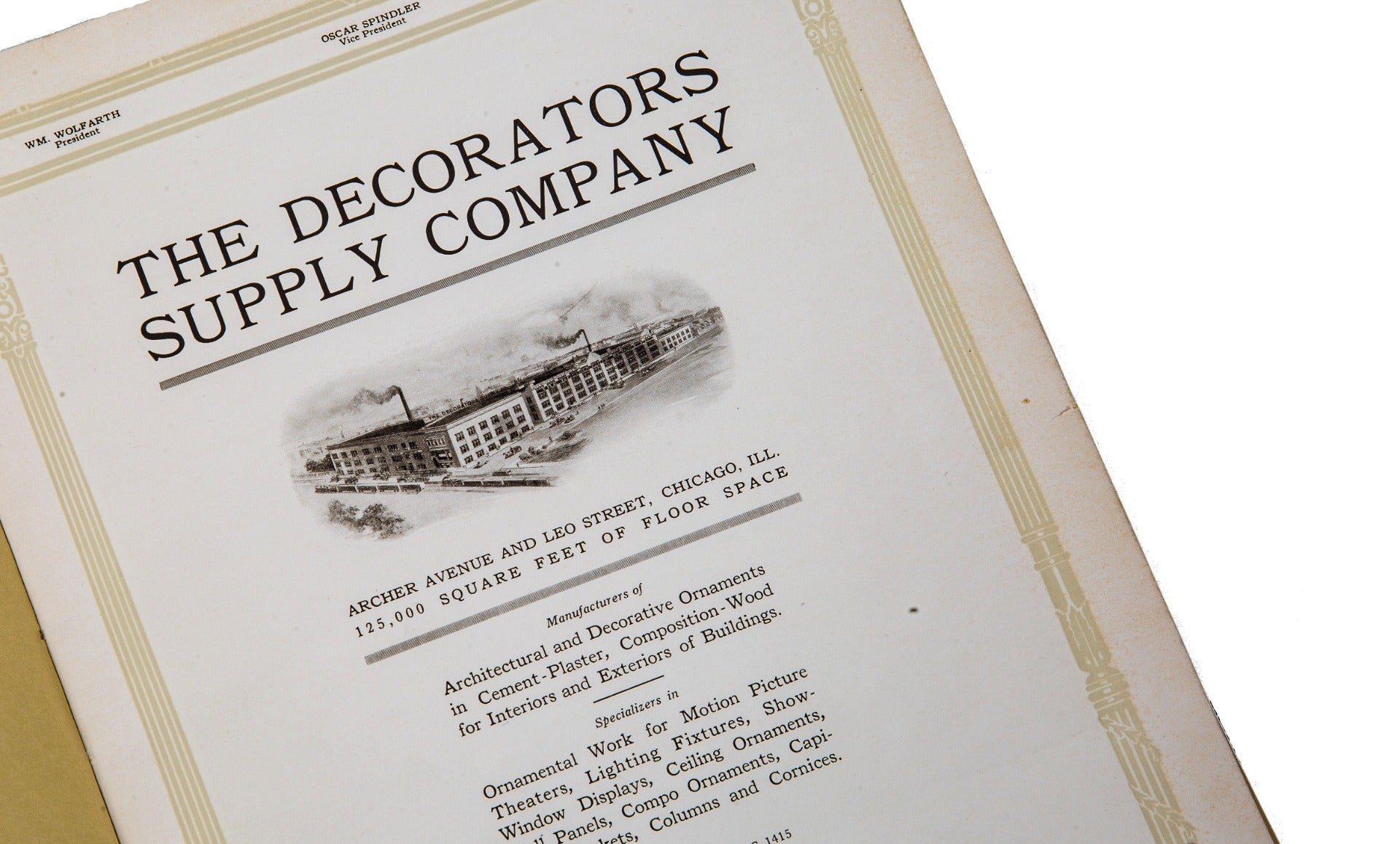 rare early 20th century profusely illustratred decorators supply company product catalog with notable commissions