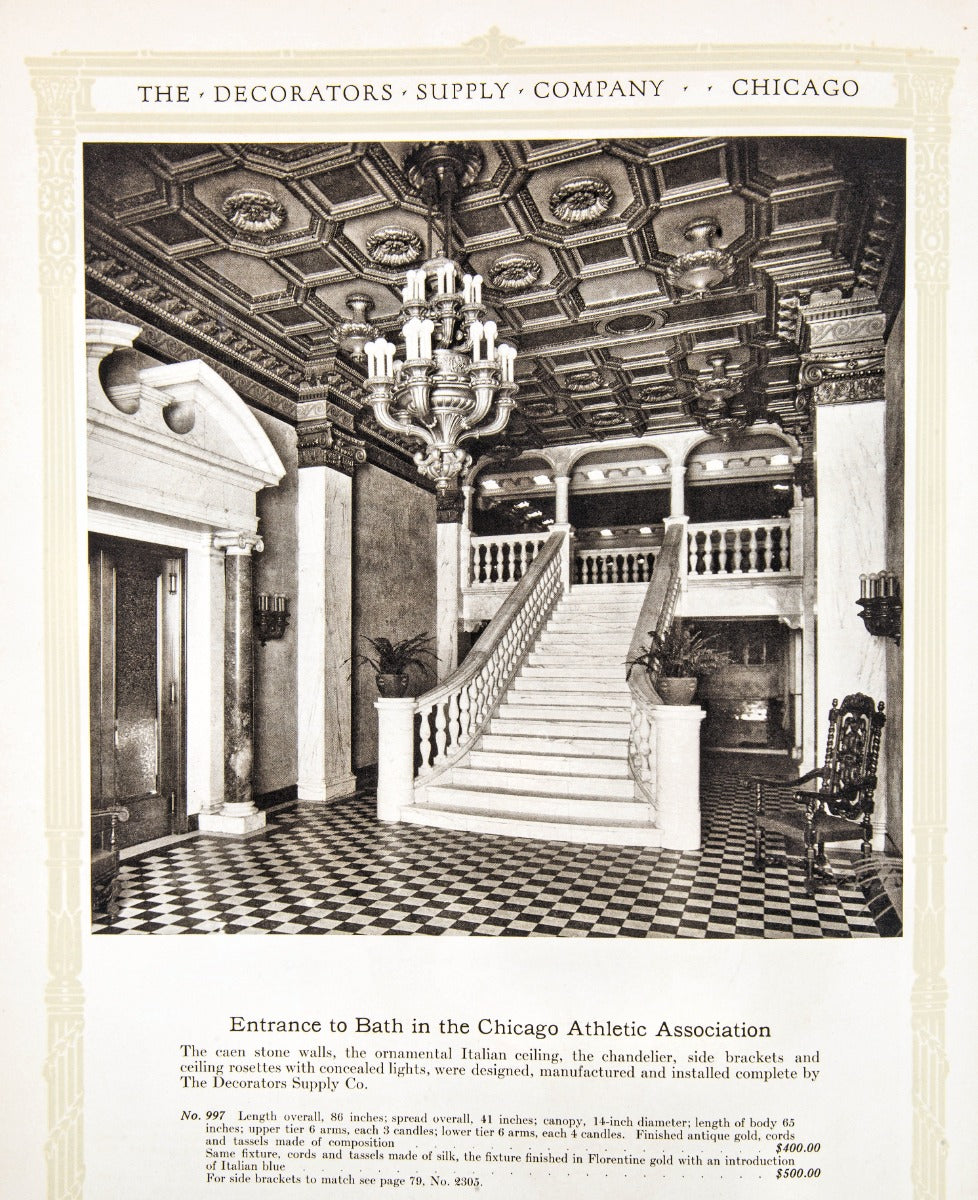 rare early 20th century profusely illustratred decorators supply company product catalog with notable commissions