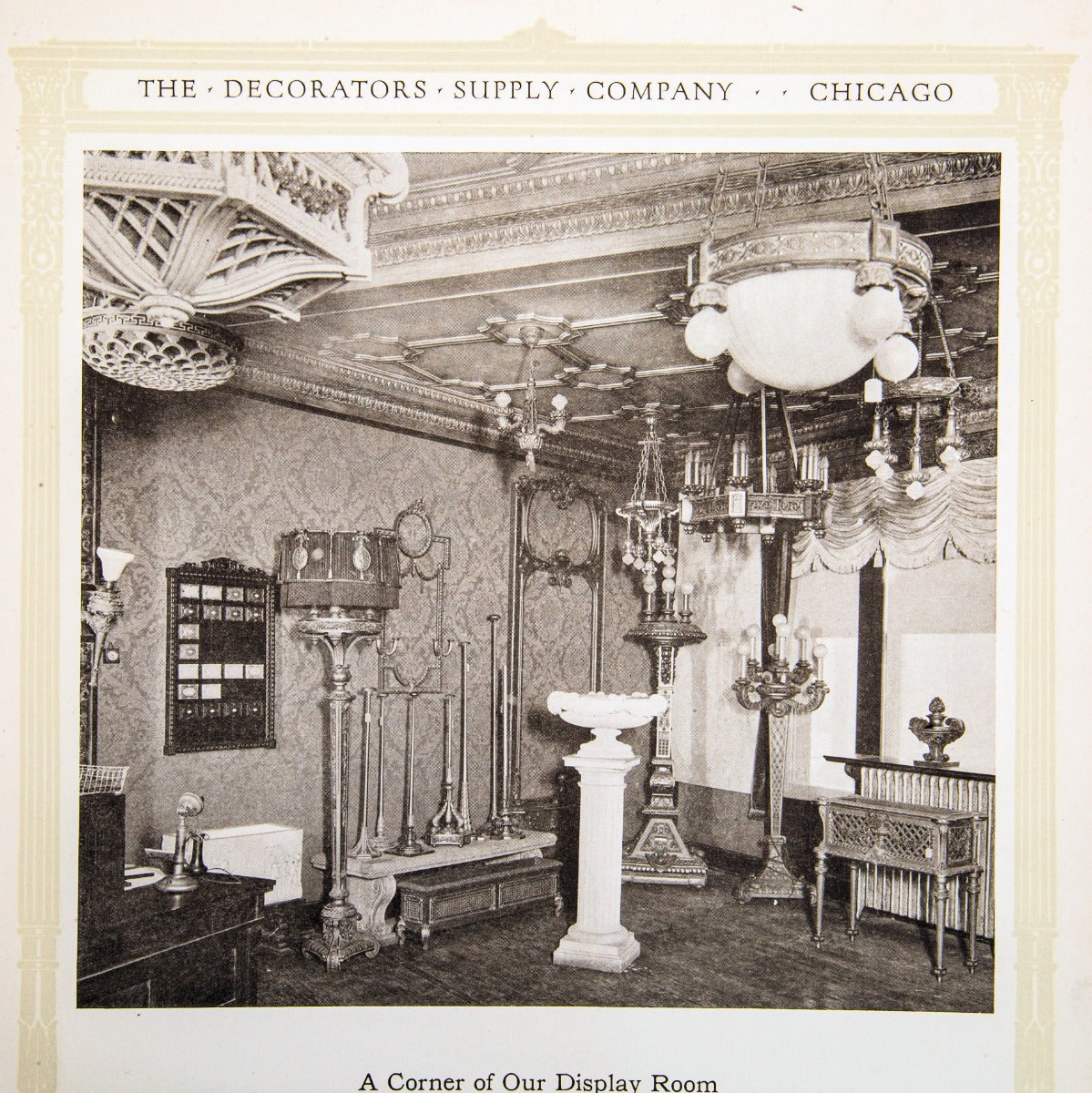 rare early 20th century profusely illustratred decorators supply company product catalog with notable commissions
