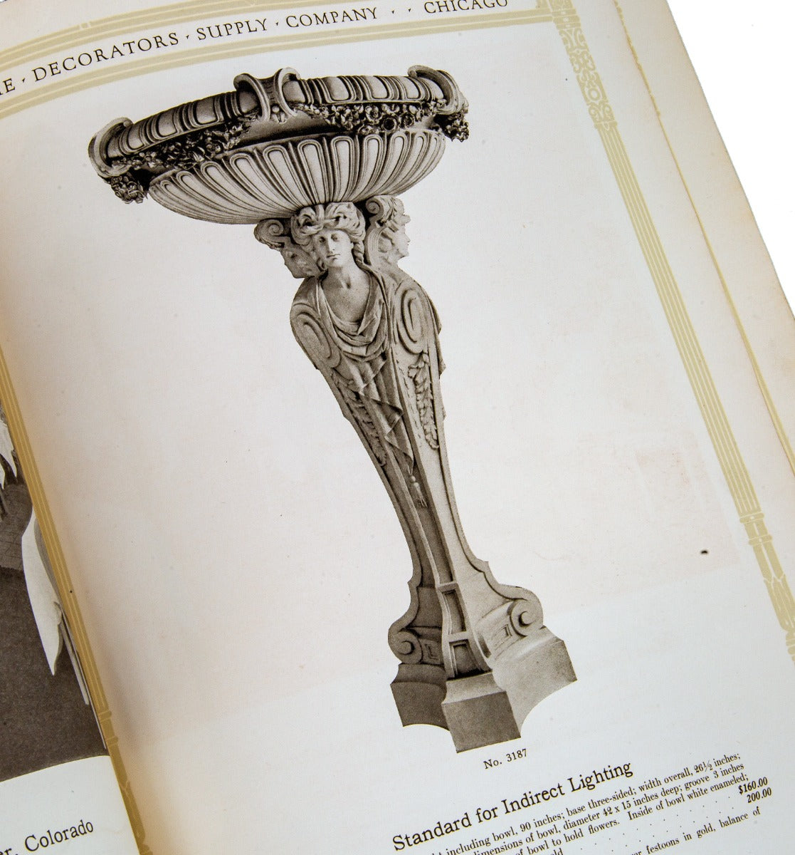 rare early 20th century profusely illustratred decorators supply company product catalog with notable commissions