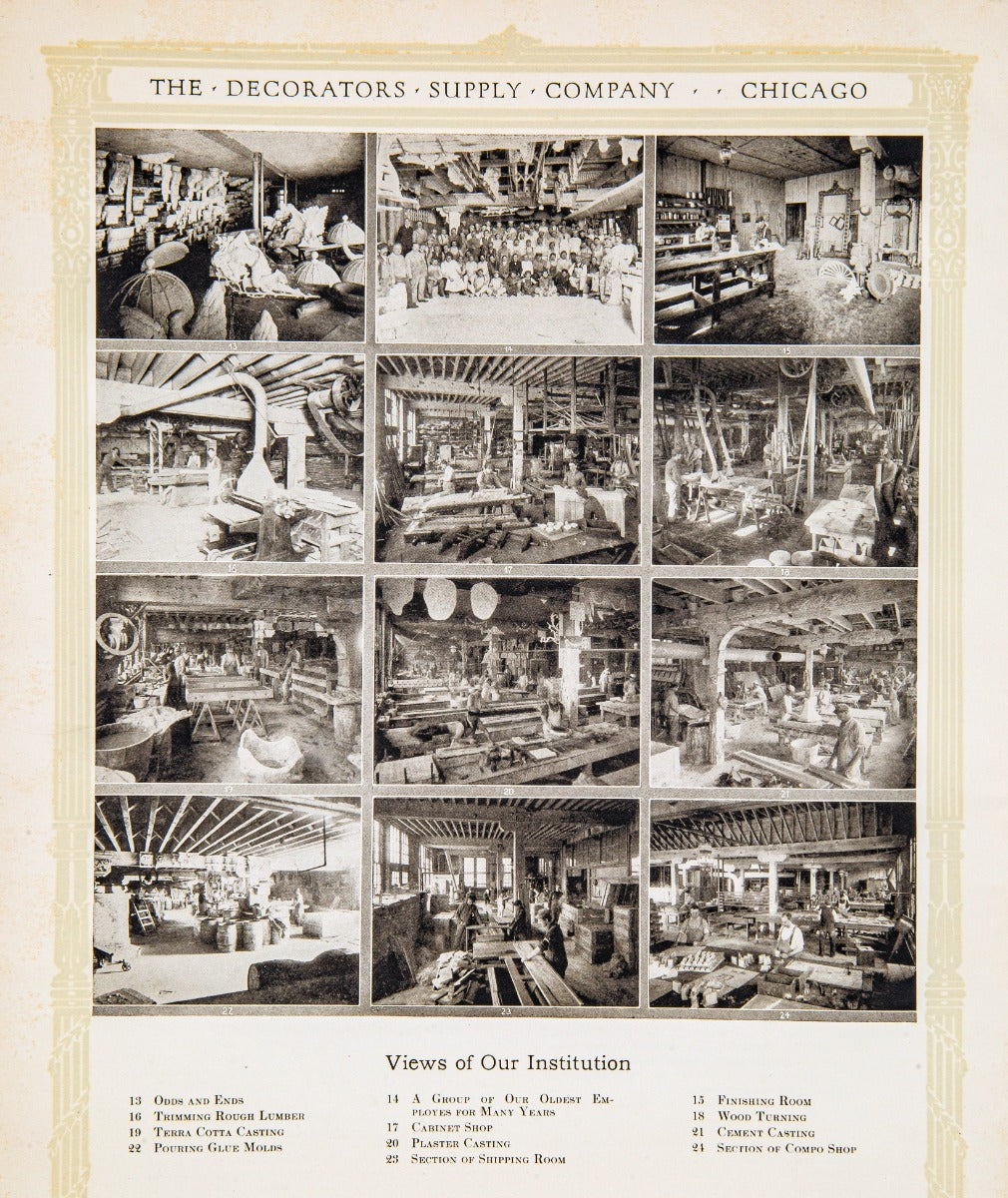 rare early 20th century profusely illustratred decorators supply company product catalog with notable commissions