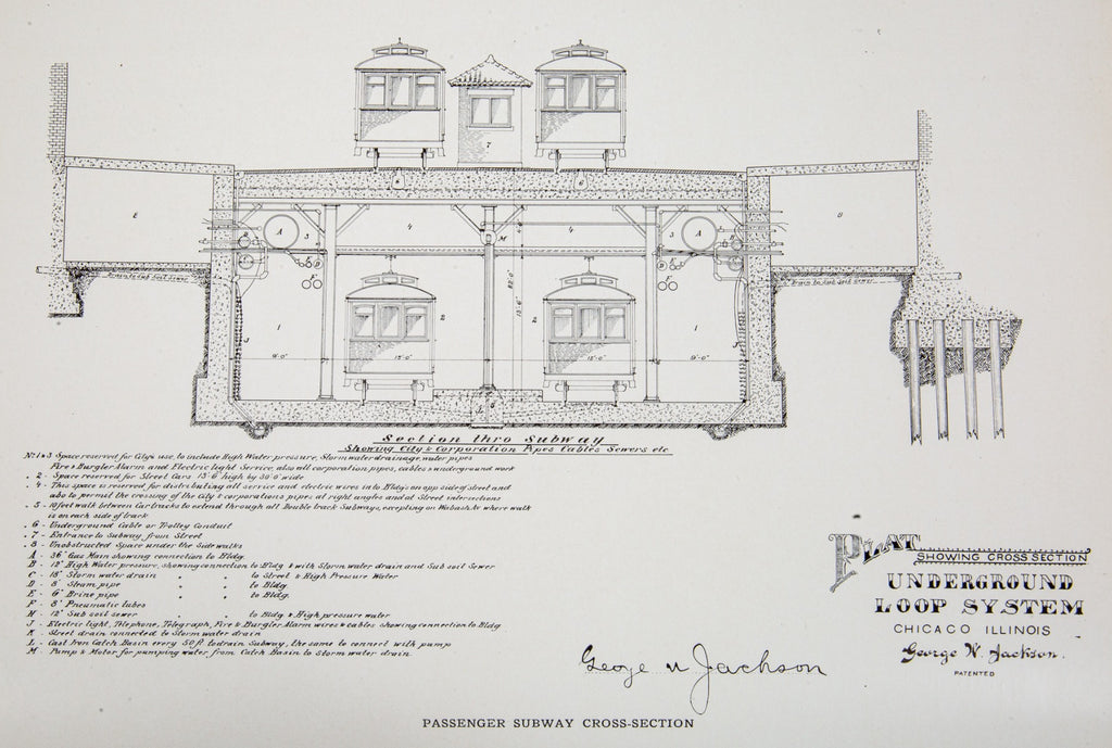 rare museum-quality early 20th century chicago-based george w. jackson contractor catalog with chicago "l" schematics