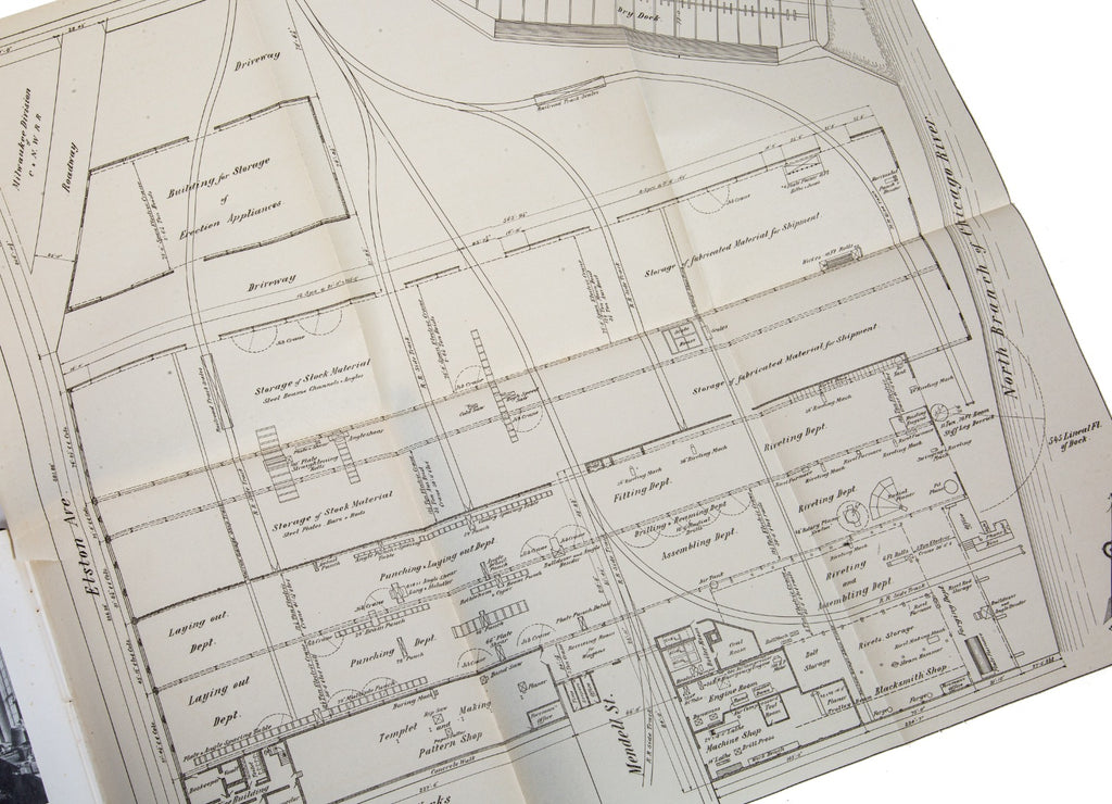 rare museum-quality early 20th century chicago-based george w. jackson contractor catalog with chicago "l" schematics