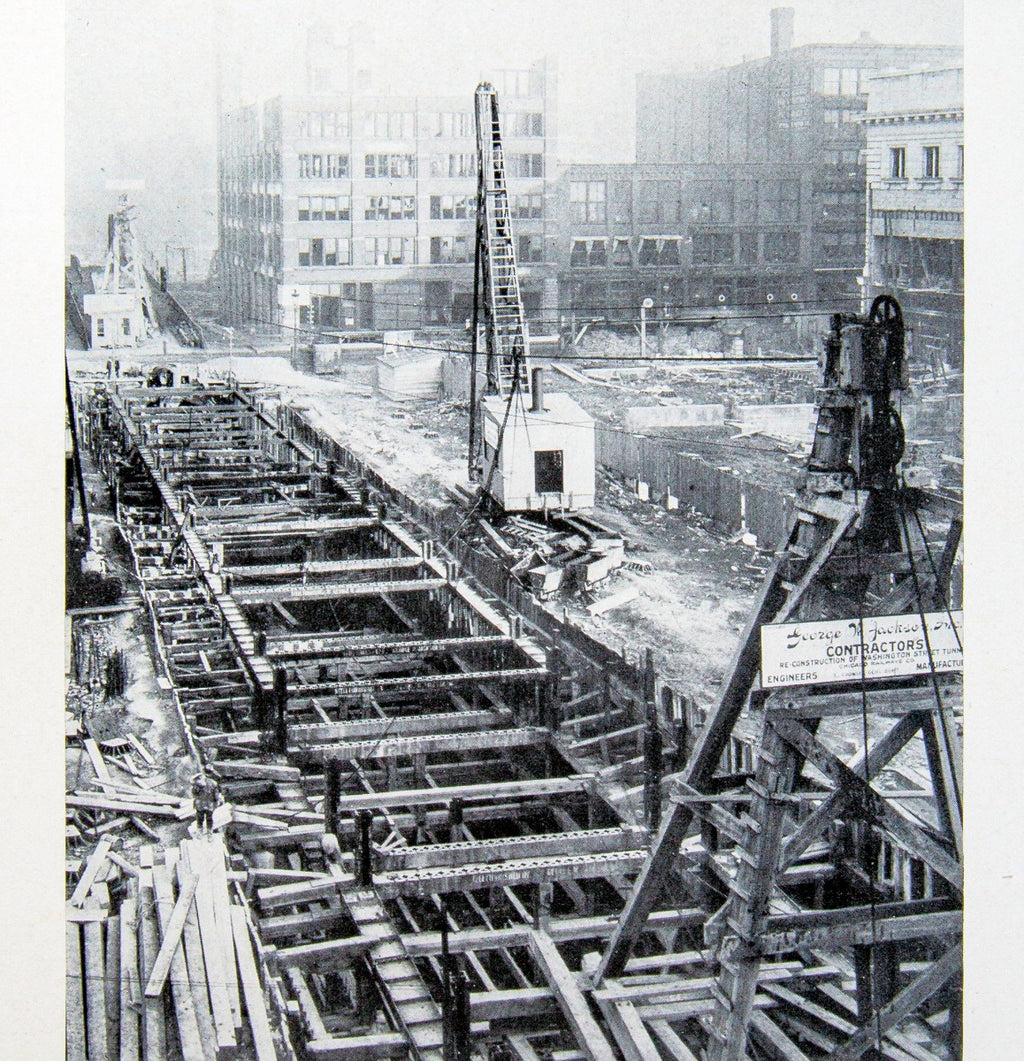 rare museum-quality early 20th century chicago-based george w. jackson contractor catalog with chicago "l" schematics