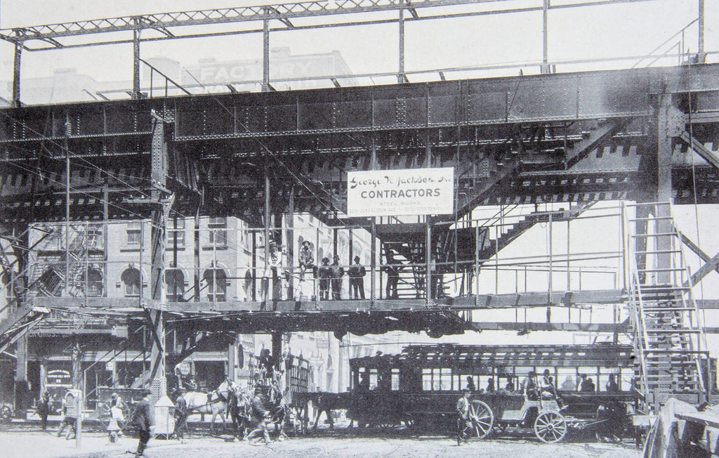 rare museum-quality early 20th century chicago-based george w. jackson contractor catalog with chicago "l" schematics