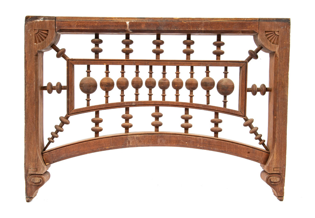 hard to find original 1880s salvaged chicago interior residential solid cherry stick-and-ball fretwork panel