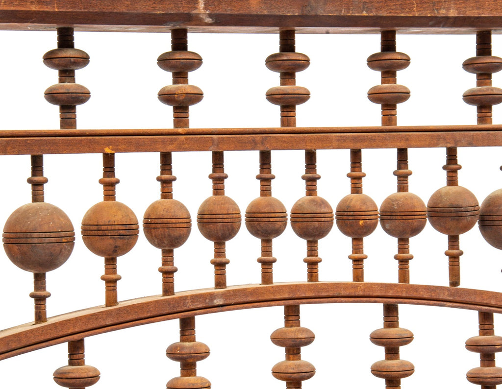 hard to find original 1880s salvaged chicago interior residential solid cherry stick-and-ball fretwork panel