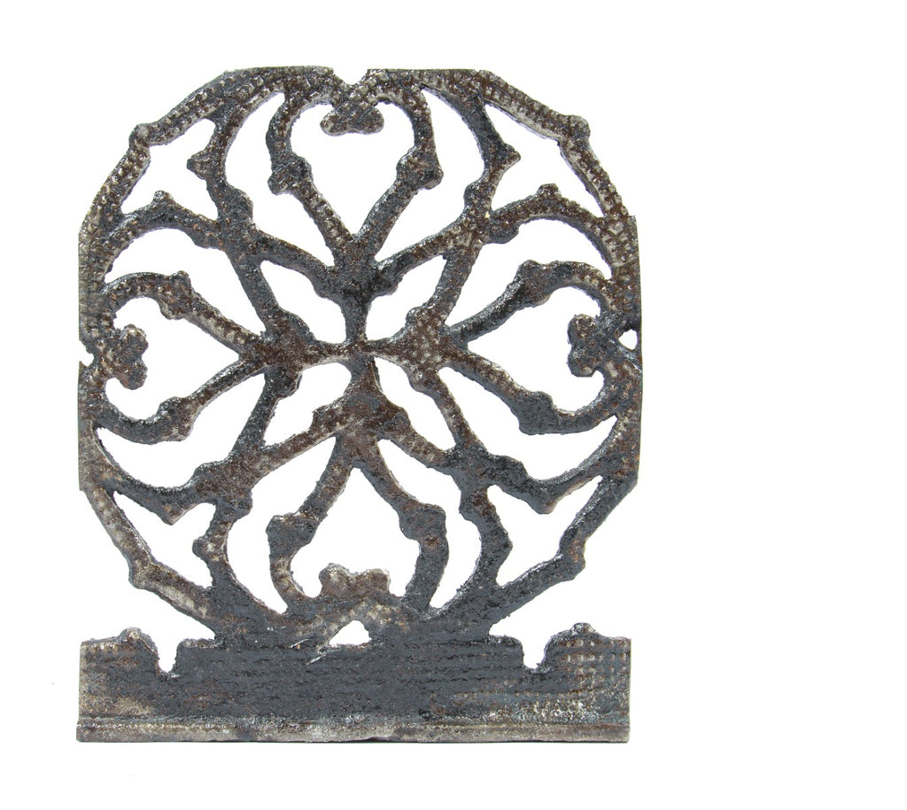 original 19th century frank lloyd wright-designed gothic style ornamental wrought iron m.a. meyer building fire escape panel