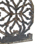 original 19th century frank lloyd wright-designed gothic style ornamental wrought iron m.a. meyer building fire escape panel