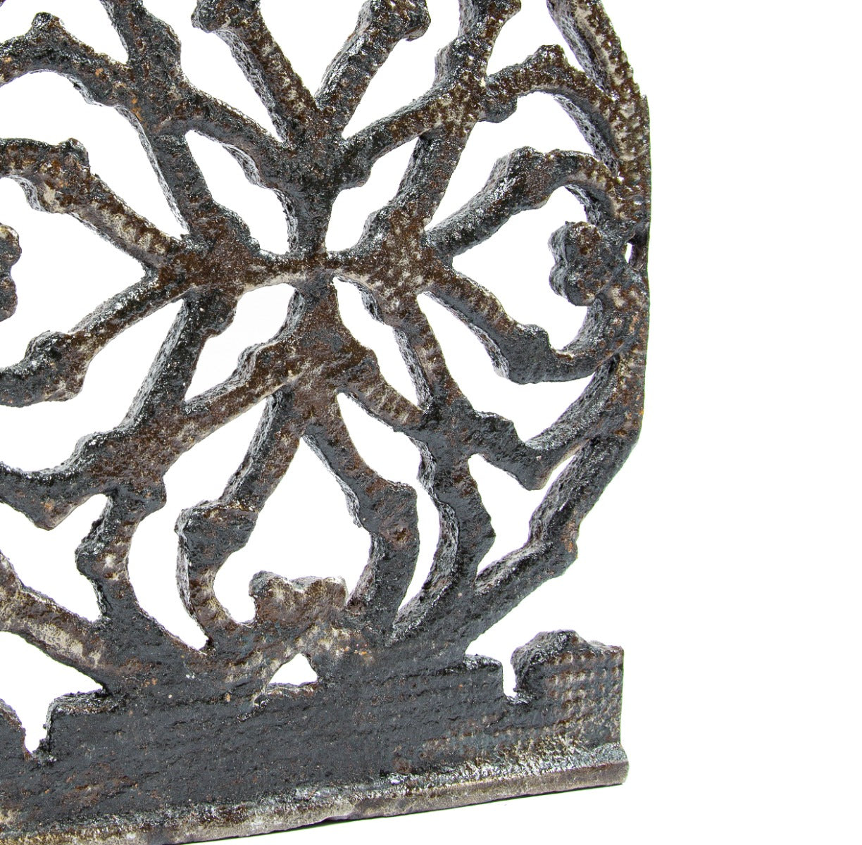 original 19th century frank lloyd wright-designed gothic style ornamental wrought iron m.a. meyer building fire escape panel