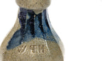 hard to find 1860's-1870's glazed beer or cider stoneware bottle with cobalt blue "x" fabricated for chicago bottler william henry hutchinson