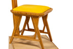 rare vitra miniature recreation of frank lloyd wright's yellow oil cloth "peacock" chair for imperial hotel