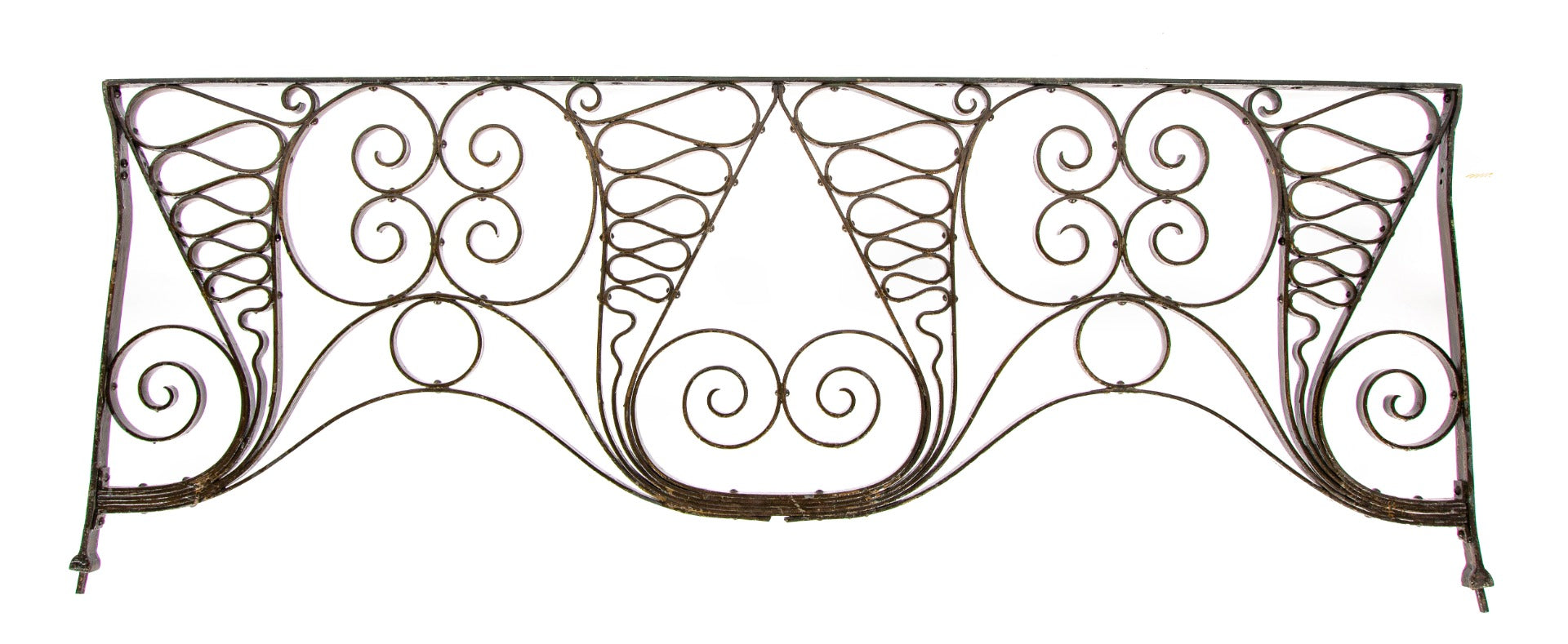 original louis sullivan-designed ornamental riveted joint wrought iron auditorium theater box seat grille