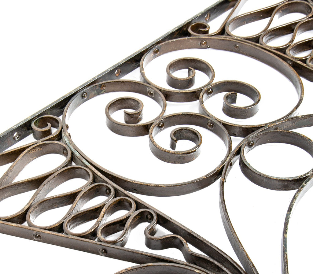 original louis sullivan-designed ornamental riveted joint wrought iron auditorium theater box seat grille