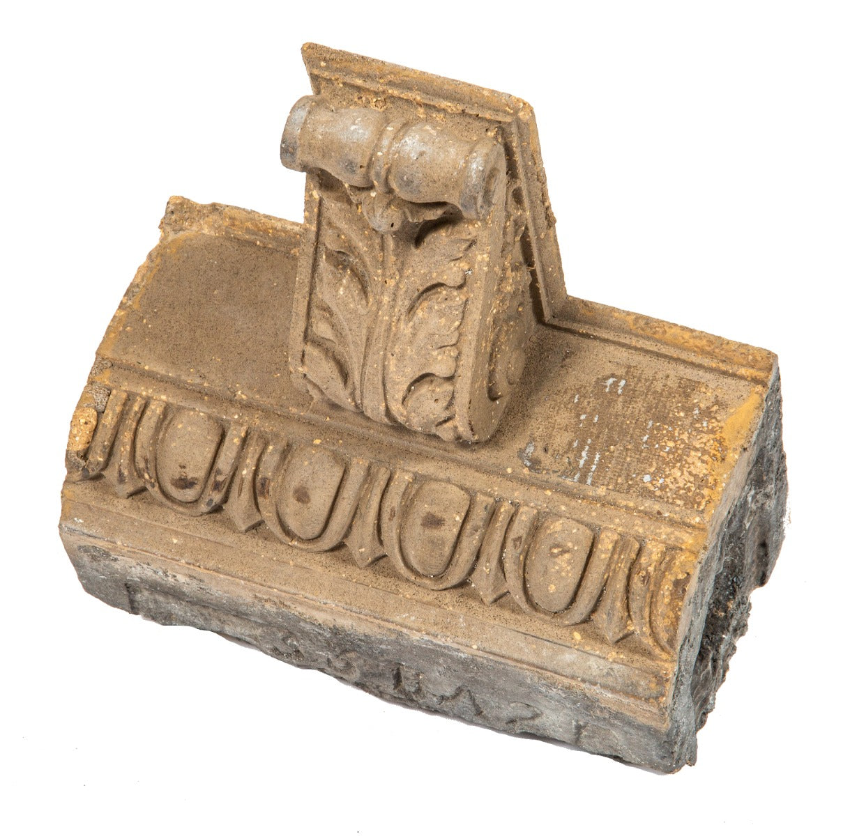 two matching historically important 19th century buff-colored pabst pavillion terra cotta corbels