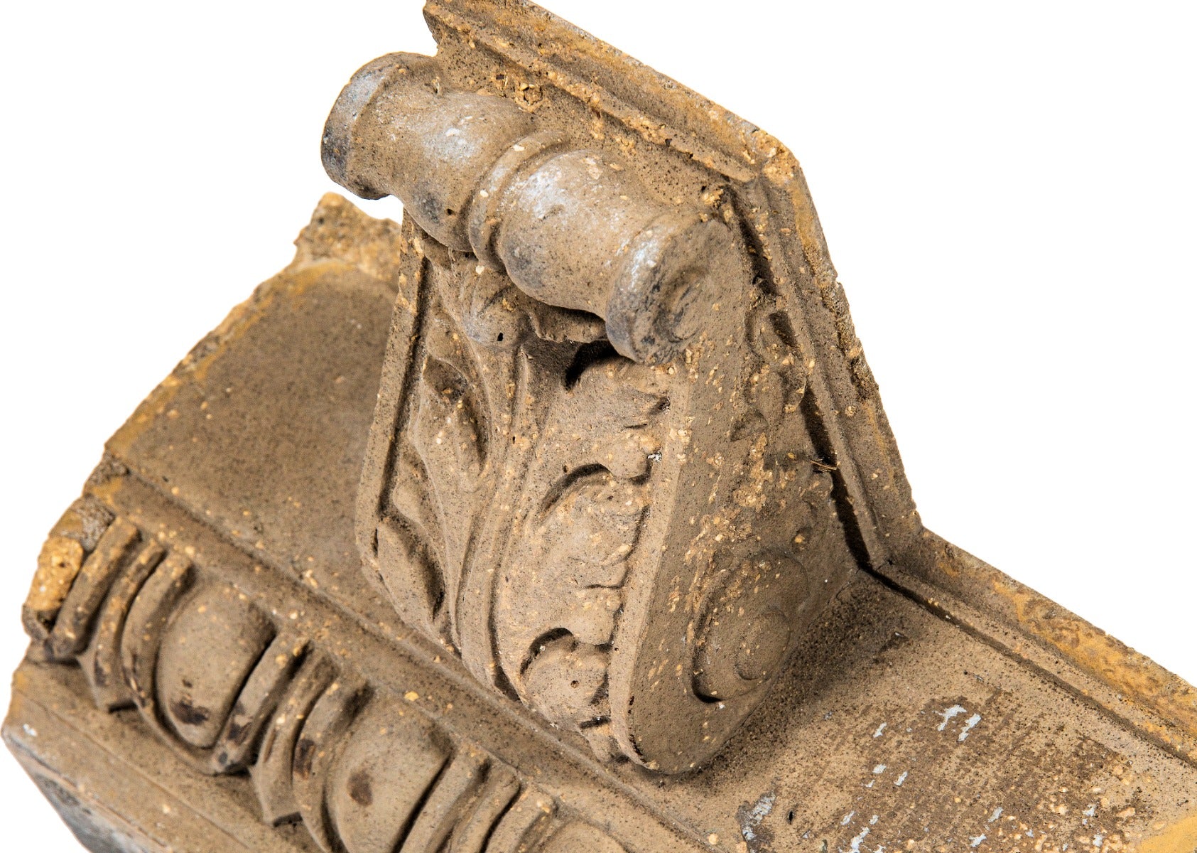 two matching historically important 19th century buff-colored pabst pavillion terra cotta corbels