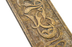 hard to find original 19th century salvaged chicago "arabic" pattern cast bronze swinging door push plate by mallory wheeler