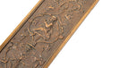 unusual and rare 19th century finely cast victorian-era cast bronze residential swinging door push plate with nicely aged patina