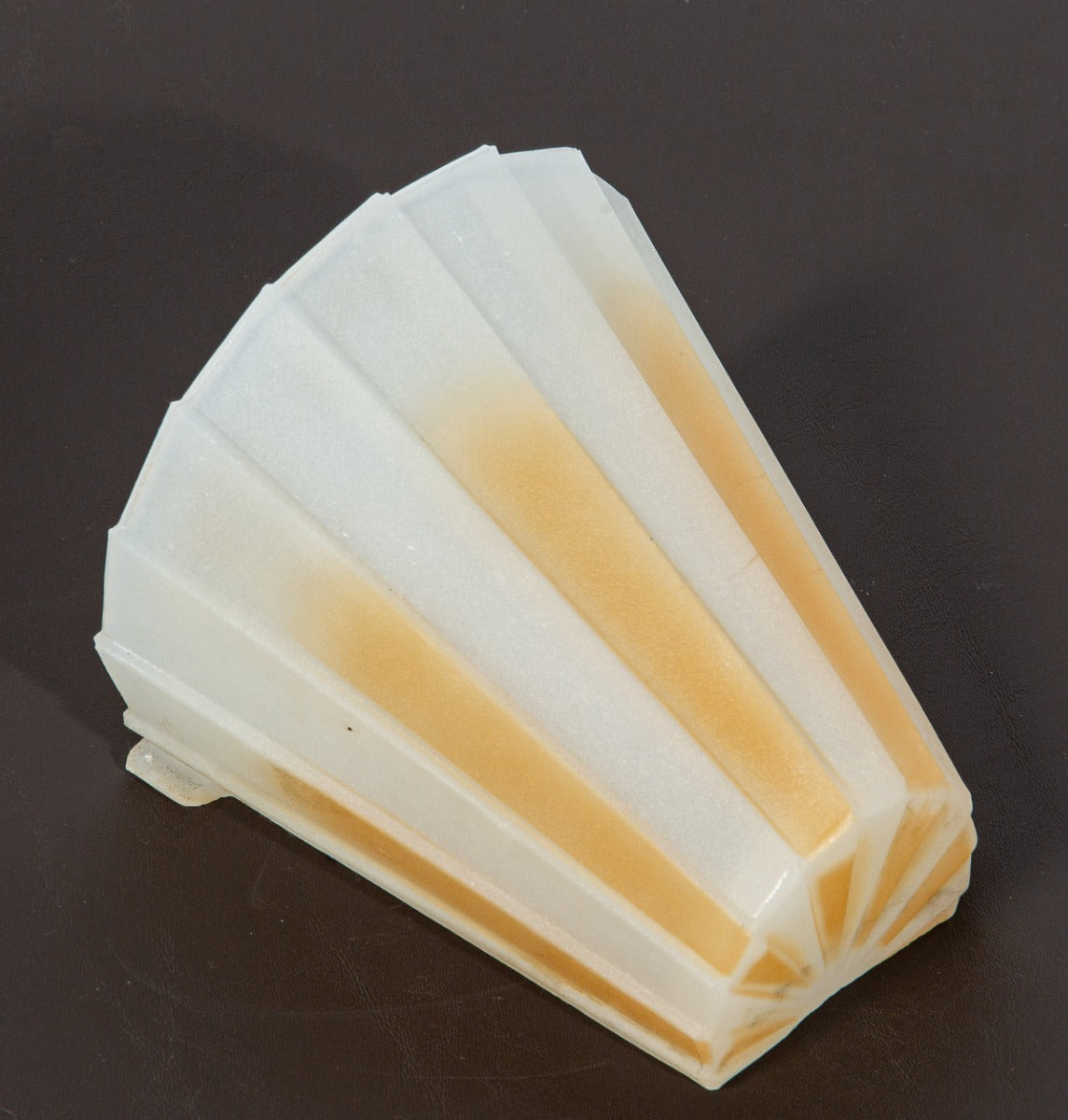 hard to find original patented two-tone r. williamson company baked enameled glass slip shade