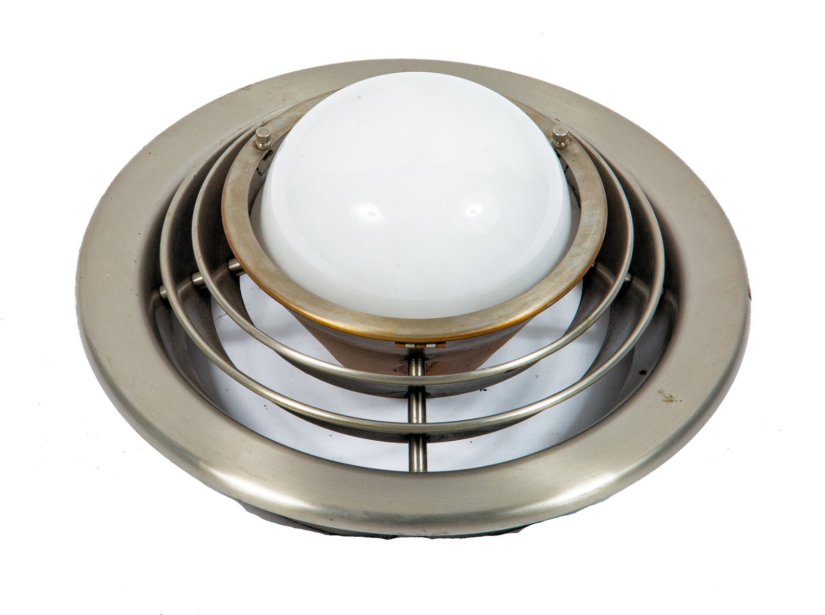 single depression-era super streamlined interior chicago palmolive building elevator cab ceiling or dome light with speed rings