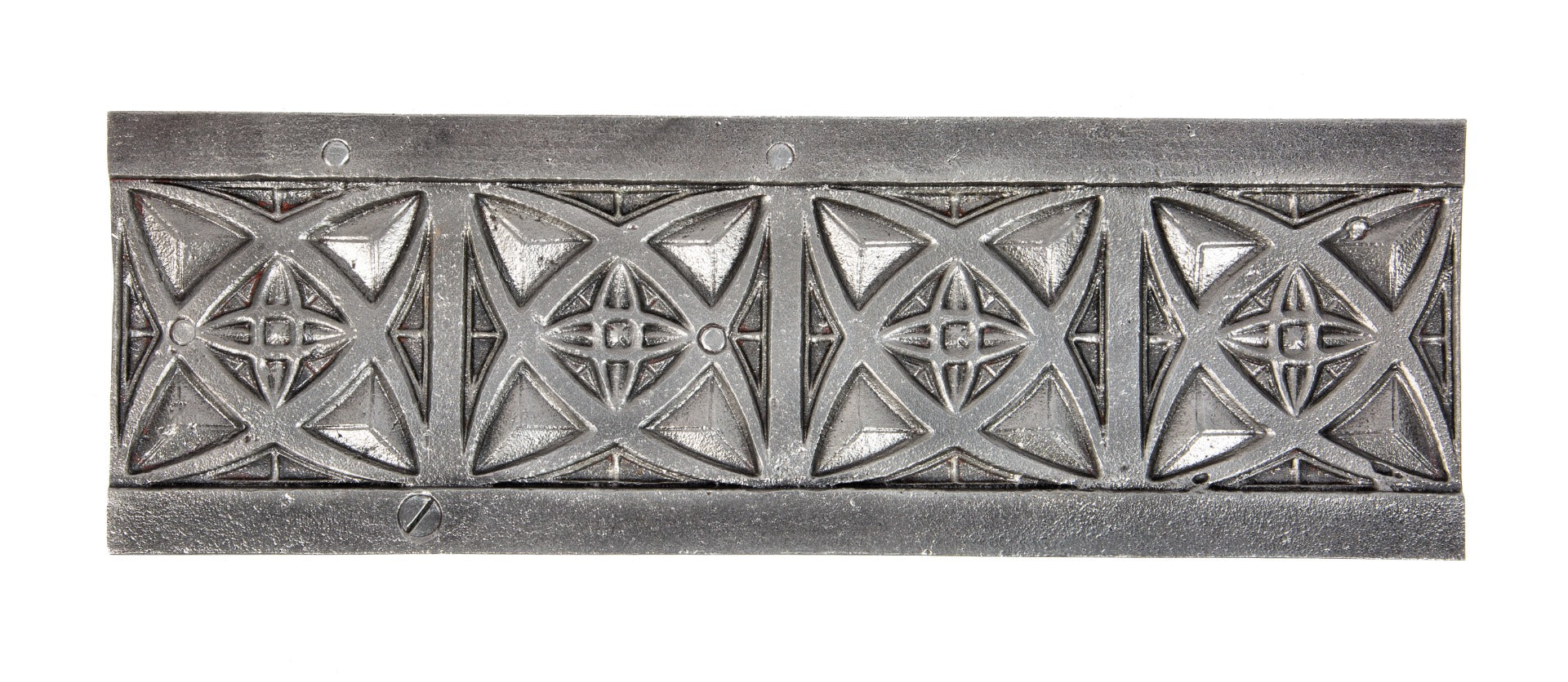 strongly geometric exterior 1929 hoops building cast iron luxfer prism glass showroom second floor mullion segment