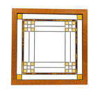 original early 20th century antique american salvaged chicago mission or craftsman style leaded glass window