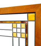 original early 20th century antique american salvaged chicago mission or craftsman style leaded glass window