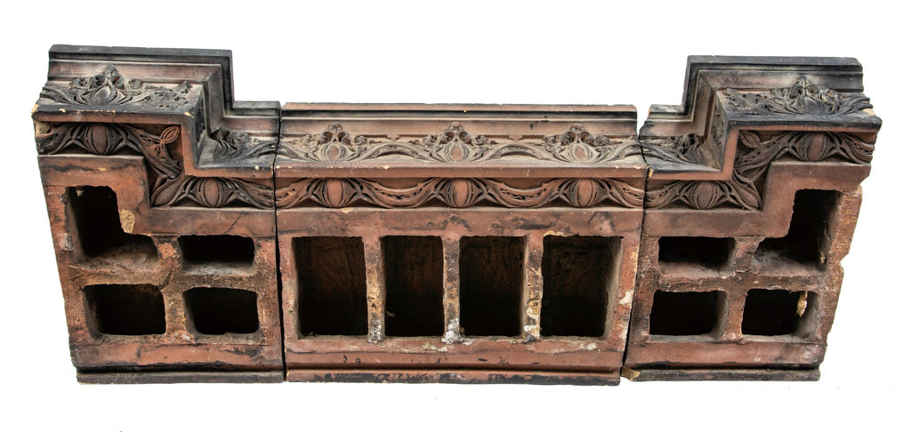 musuem quality louis h. sullivan-designed eli b. felsenthal store and flats terra cotta cornice assemblage