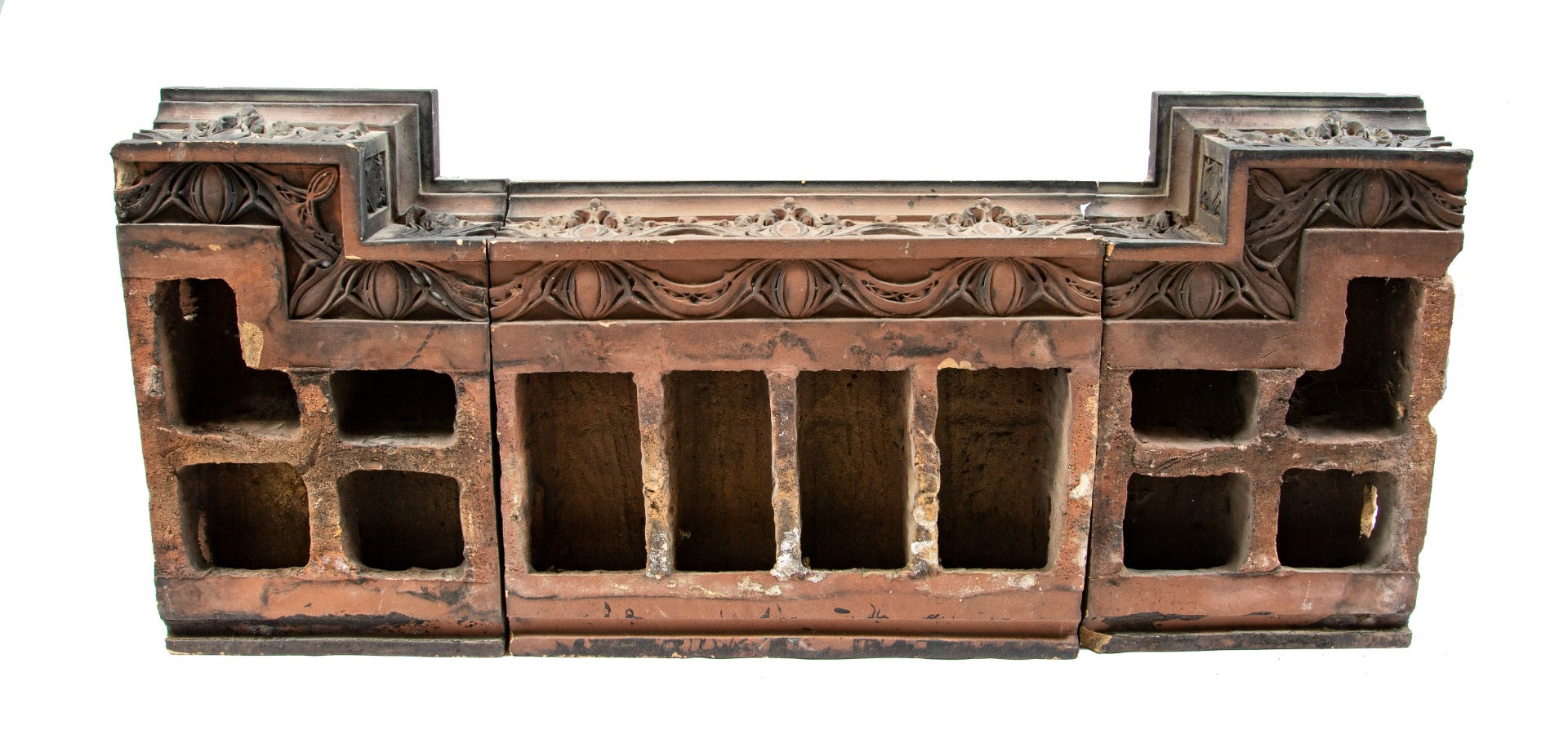 musuem quality louis h. sullivan-designed eli b. felsenthal store and flats terra cotta cornice assemblage