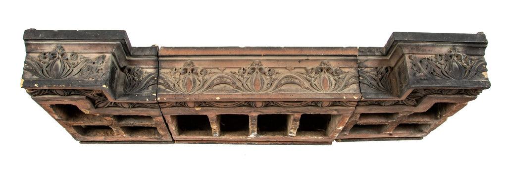 musuem quality louis h. sullivan-designed eli b. felsenthal store and flats terra cotta cornice assemblage