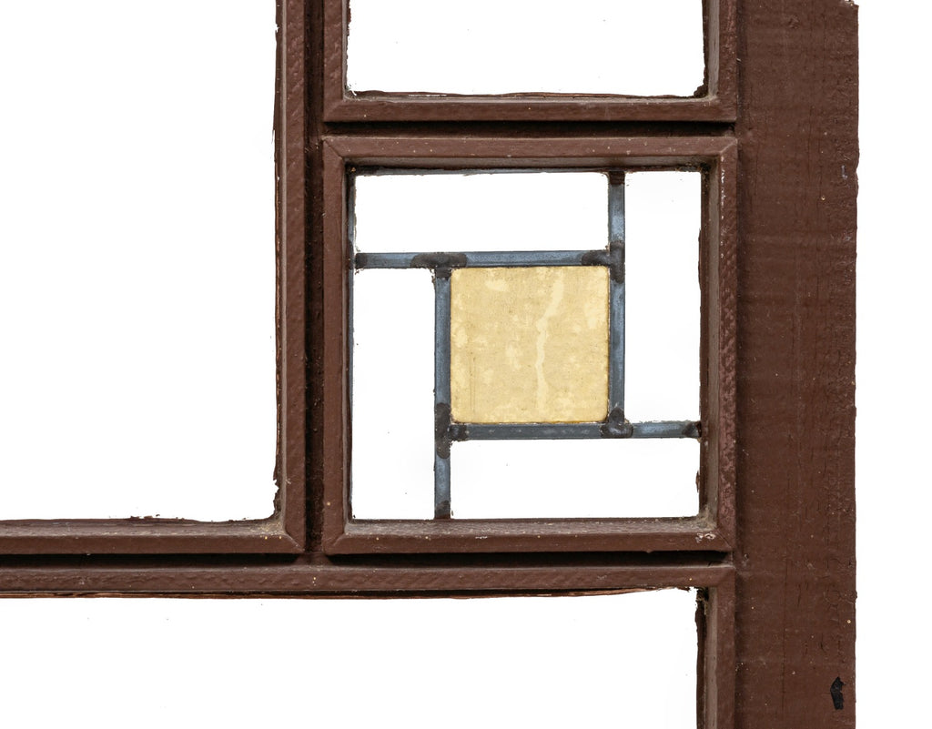 one of several matching wood and leaded glass william f. tempel windows designed by walter burley griffin