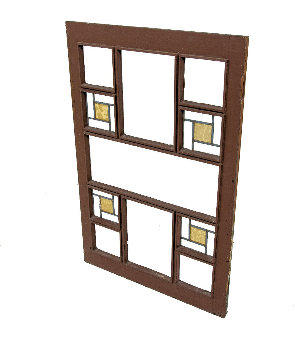 one of several matching wood and leaded glass william f. tempel windows designed by walter burley griffin