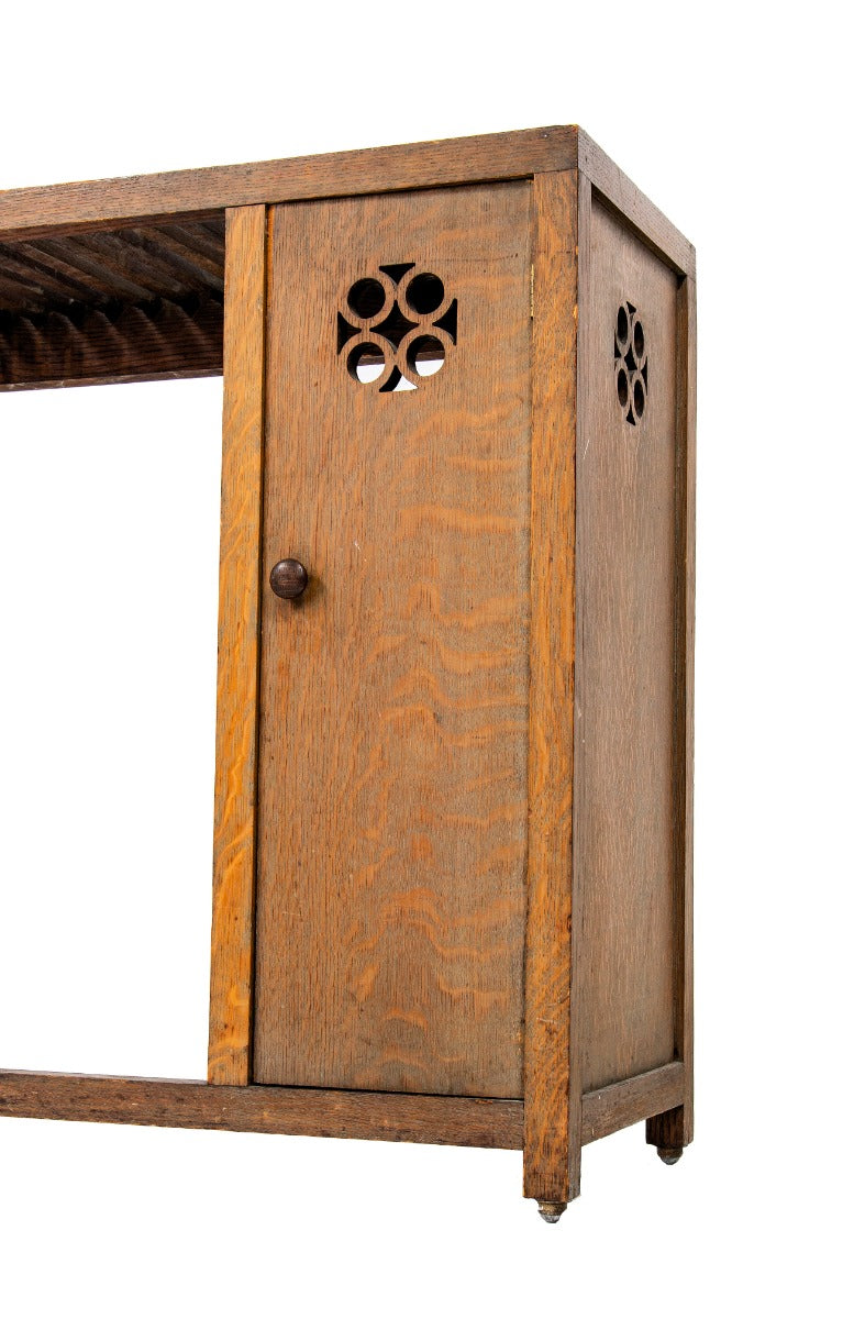 original 1918 barry byrne-designed quartered oak wood william f. tempel house radiator cover