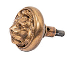 rare 1870s ludwig kruezinger-designed cast bronze residential entrance lion head doorknob