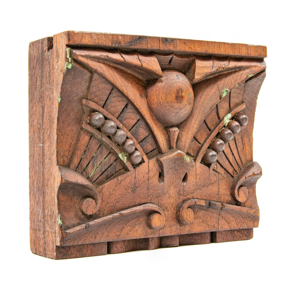 historically important john edelmann-designed levi strauss house carved walnut interior residential plinth block