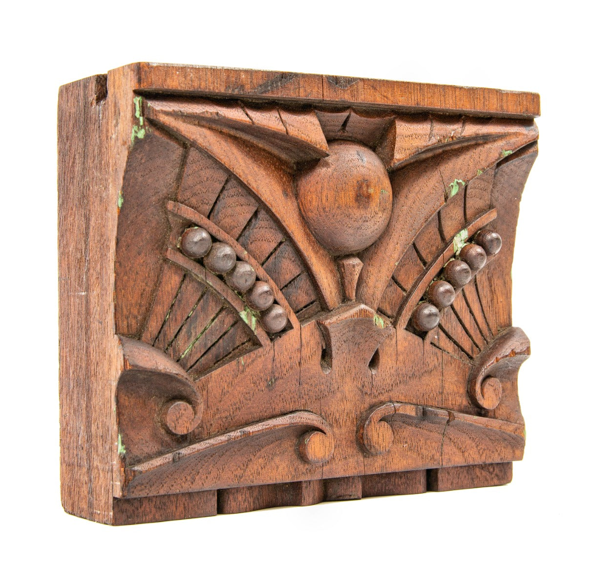 historically important john edelmann-designed levi strauss house carved walnut interior residential plinth block