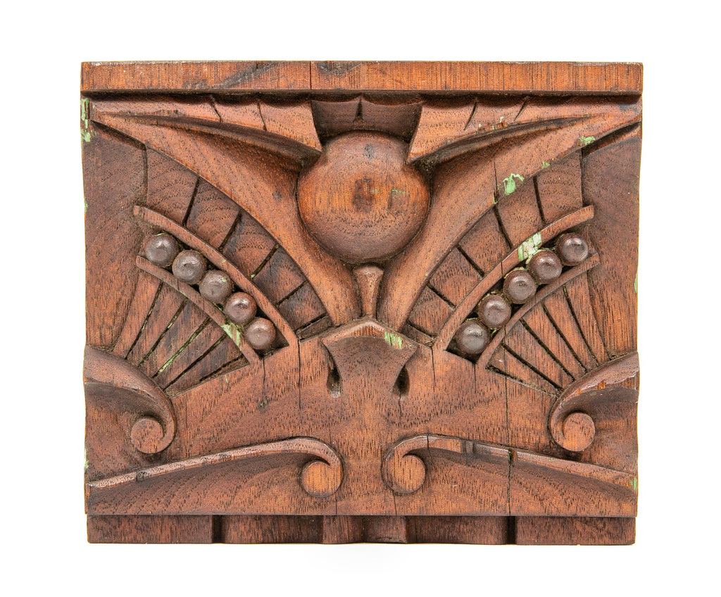 historically important john edelmann-designed levi strauss house carved walnut interior residential plinth block