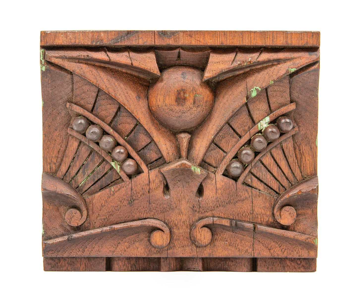 historically important john edelmann-designed levi strauss house carved walnut interior residential plinth block