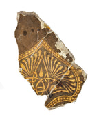 original and amazingly intact gold leaf stencil fragment salvaged from adler and sullivan's auditorium theater