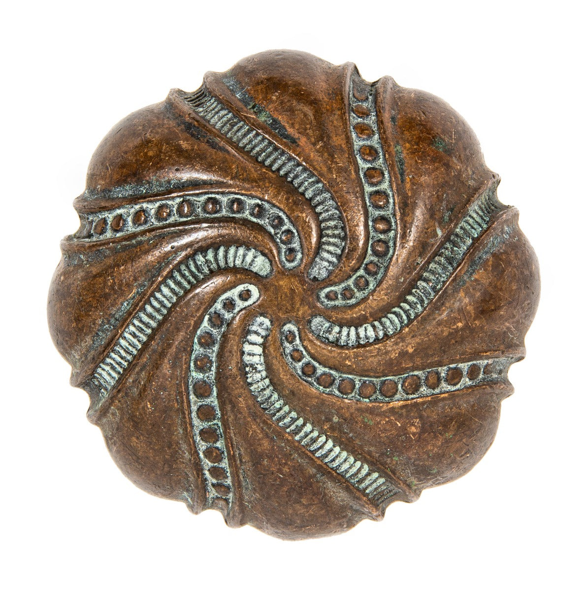 1890s original russell & erwin mfg. co. cast brass swirl pattern interior residential salvaged chicago doorknob