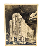 original mounted photographic image of west town state bank building from the office of mundie and jensen