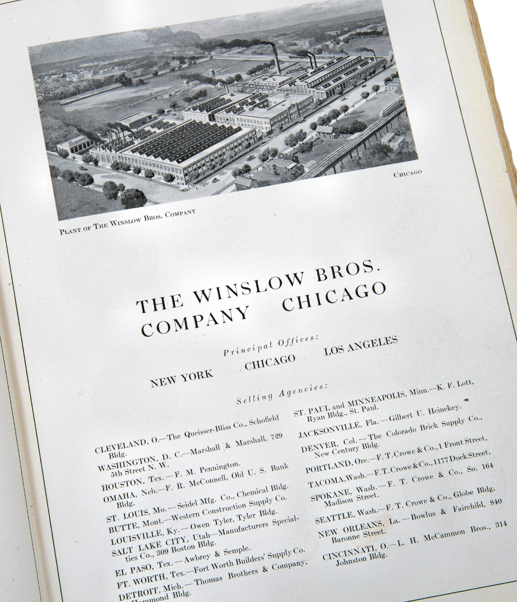 hard to find early 20th century original hardbound chicago-based winslow brothers foundry catalog