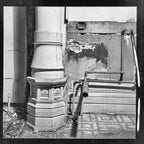 museum-quality 1881 john edelmann-designed carved mahogany wood levi strauss house plinth block